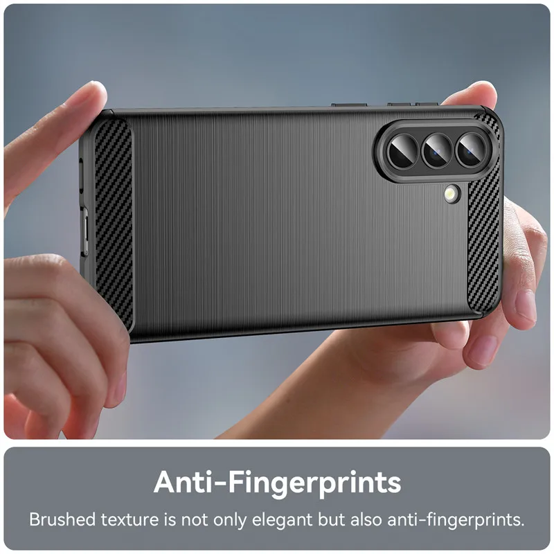 For Samsung A57 A37 Cases Carbon Fiber Brushed Soft Phone Case For Galaxy A37 A57 Soft Silicone Bumper Shockproof Back Cover