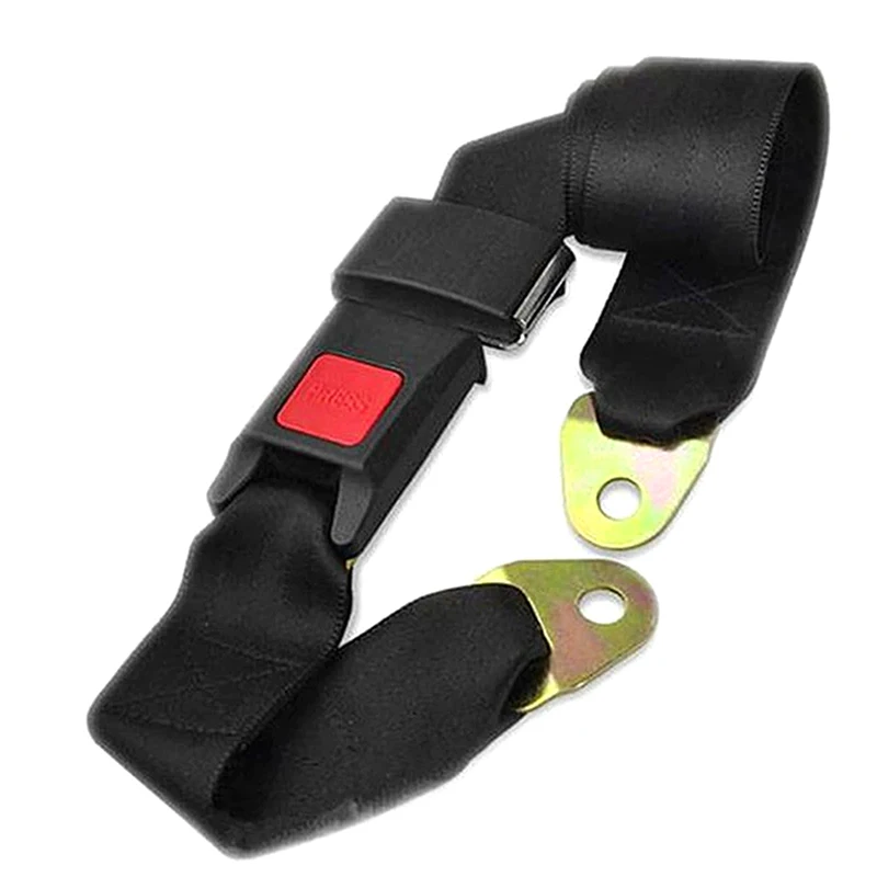 Hot！2Pcs Safety Two Point Adjustable Belt Black Universal Car Vehicle Seat Belt Extension Extender Strap Hot Sale