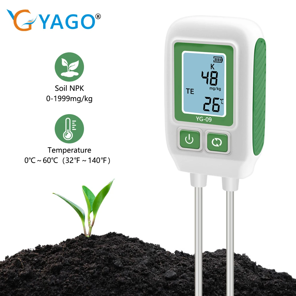 

Dual Needle Soil Nitrogen, Phosphorus and Potassium Fertiliser Meter Analyser 0-1999mg/kg for Use in Potting and Planting Farms