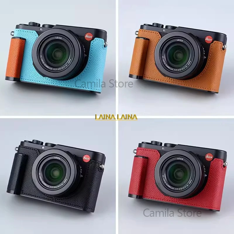 

Чехол для фотоаппарата Leica D-LUX8/DLUX8 из натуральной кожи (коровья кожа) с ручкой, защитный чехол-бокс, основание для крепления