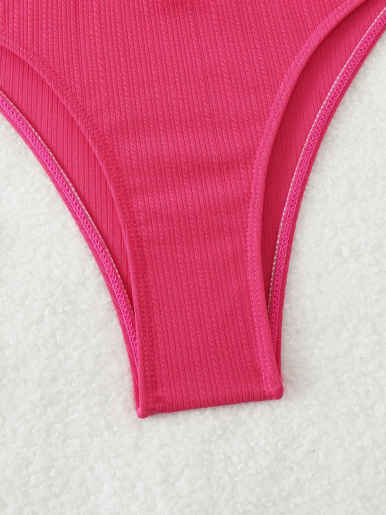 Bikini rosa de cintura alta para mujer, bañador Sexy para mujer, conjunto de Bikini con Tanga, ropa de baño brasileña de estilo vendaje para playa, 2024