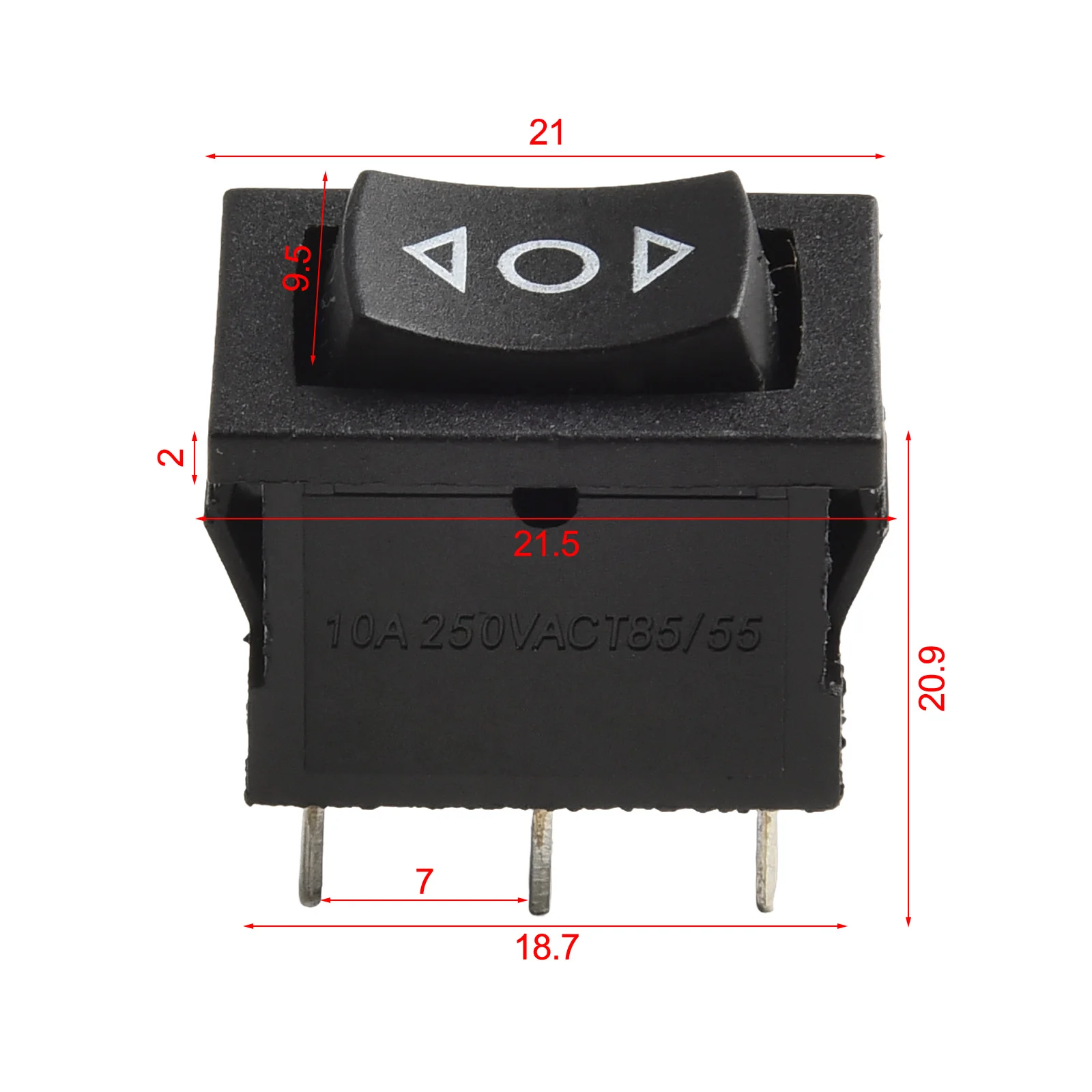 MOMENTARY ONOFF Direction Rocker Switch 3 Pin 21x15mm 3A Suitable for Left Right Control and Electronic DIY Applications