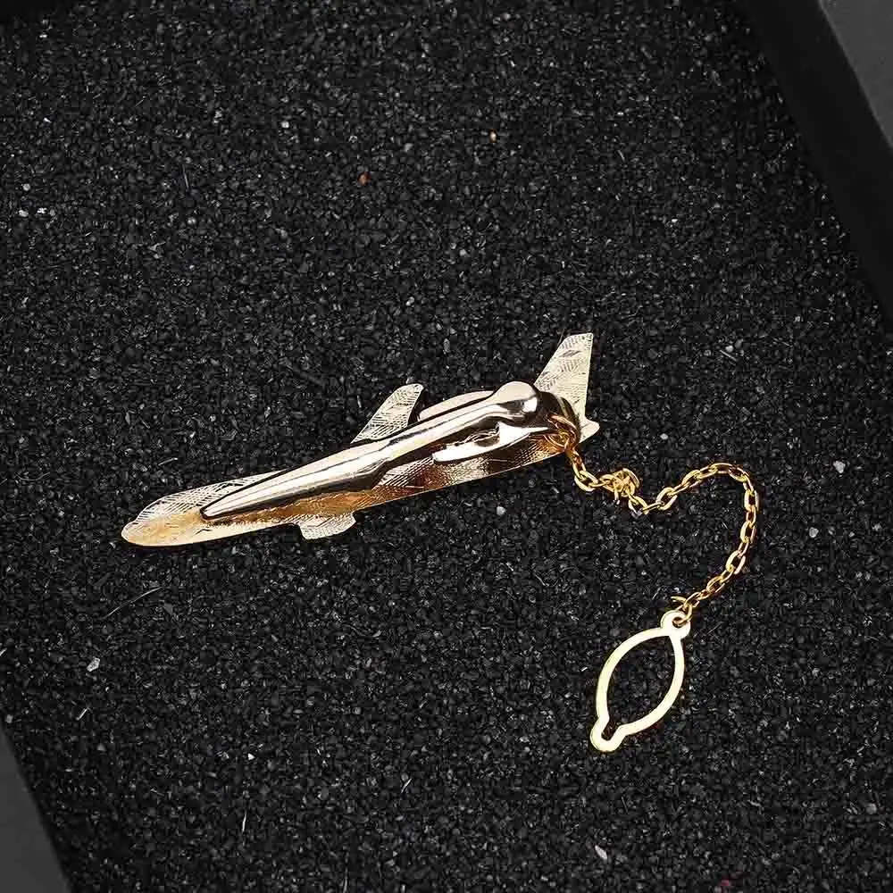 Men Metal Silver Color Tie Clip For Wedding Gifts Necktie Clasp Clip Gentleman Ties Airplane Shape Tie Pin For Men\'s Accessories