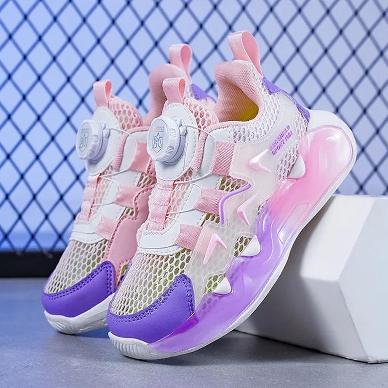 

Summer Children Shoes Stylish Girls Sneaker Lightweight Breathable Tennis Kids Trainers Non-slip School Girls Sports Shoes