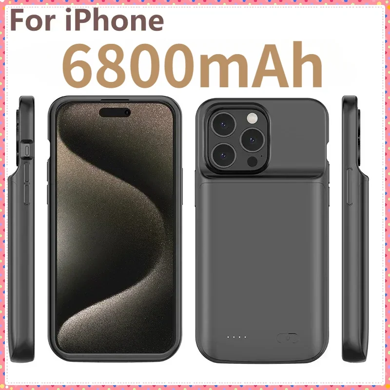 

6800Mah New Battery Charger Case For iphone 14 Plus 15 Pro 12 Pro Max 11 Pro X XS XR XS Max 6 6S 7 8 Plus Battery Case Pow