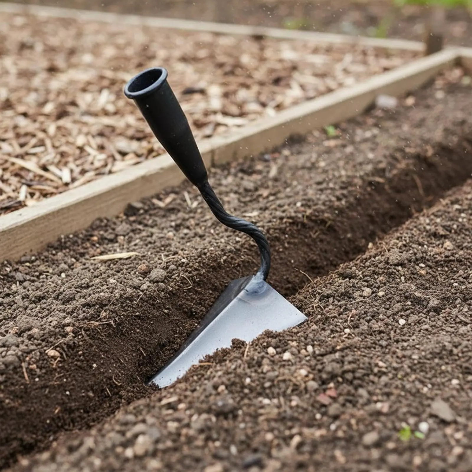 

Triangular Hoe Manganese Steel Narrow Point Hoe Farm Tool Long-Lasting Sharp Blade for Gardeners
