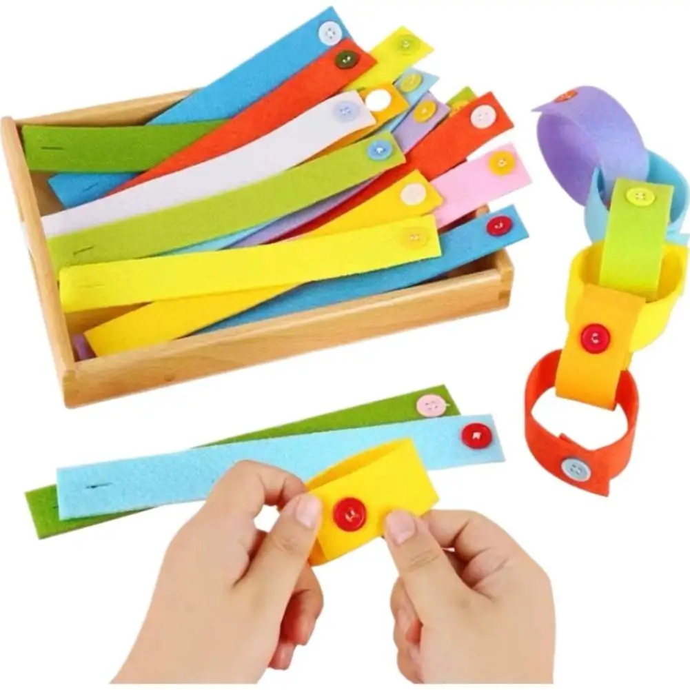 10/20/30 Pcs Montessori Felt Button Toy Motor Skill Development Fine Training Learn To Dress Practice Aid For Kindergarten