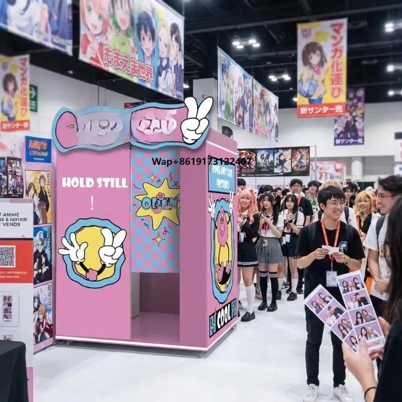 JLJ Detachable All-in-one Commercial Photobooth Vending Machine Automatic Payment High Speed Photo Booth Printer for Party