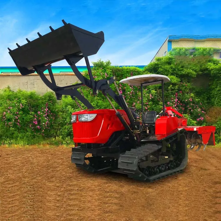 Cheap Sale 50 HP Water and Drought Crawler Rotary Tiller 1450KG Farm Small Track Roto Tiller Cultivator Trencher for Sale