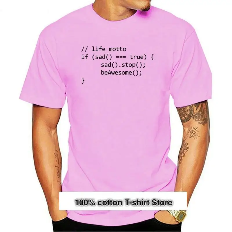 Camiseta con lema de vida para hombres, camisa con cuello redondo, código Html, Internet, Nerd, Sad, nueva impresión