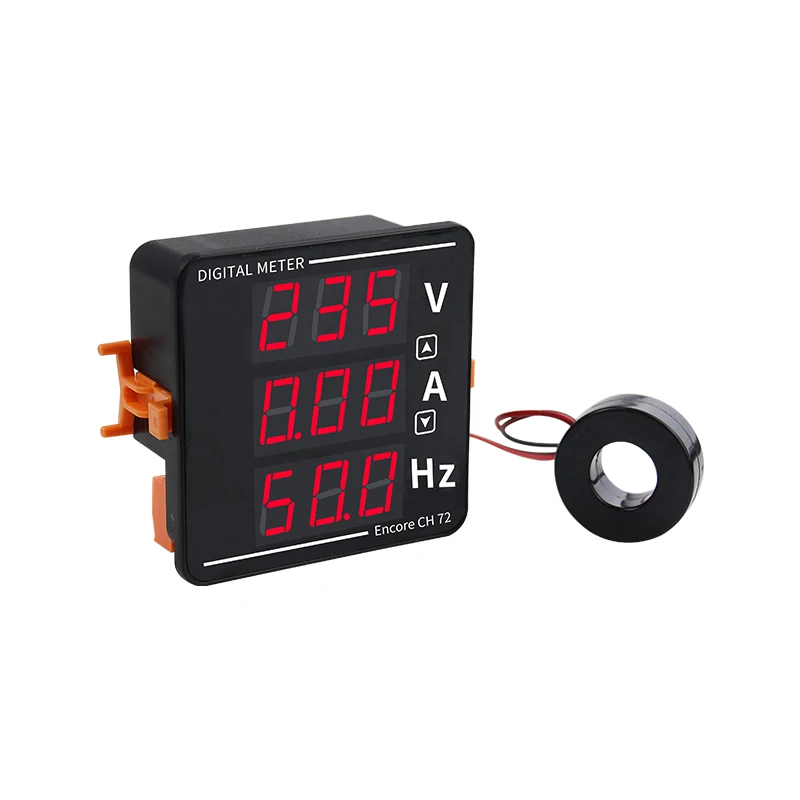 Imagem -03 - Digital Display Voltage Ampere Frequency Meter Voltímetro Amperímetro 10-99.9hz Ac50500v 0120a 72x72 mm