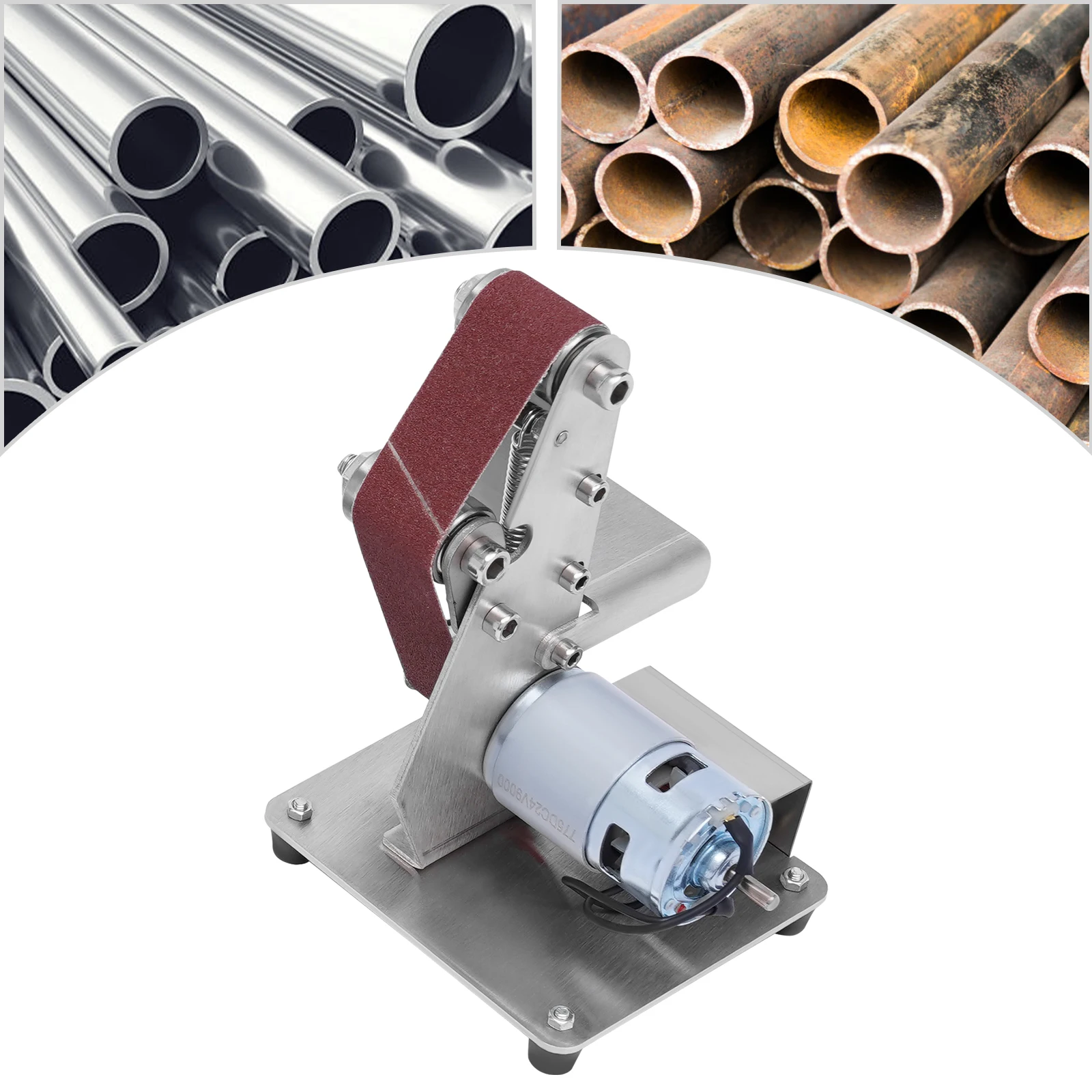 

Mini Electric Abrasive Belt Machine With Power Supply DIY Polishing Machine Grinding Machine Fixed Angle Sharpening Machine