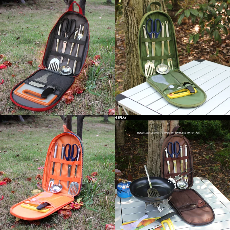 Taşıma çantası ile 7 adet kamp - Kitchen Gadgets And Utensils incelemesi ve fiyatı