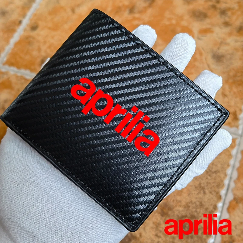 for Aprilia RSV4 RS660 RS4 50 RS125 Tuono V4 APR GPR150 GPR125 af1125 rsv100 motorcycle carbon fiber leather wallet Card package