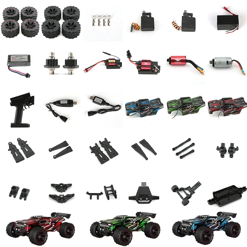 9522 PRO RC Car Spare Parts Differential Gearbox Drive Shaft Servo Motor Gear Bearing Tire Replacement Repair Accessories