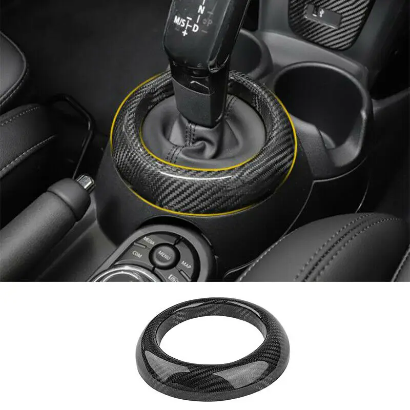 

Carbon Fiber Car Interior Gear Shift Panel Cover Trim For Mini Clubman F54 2018 2019 2020 2021 2022 Car Stickers
