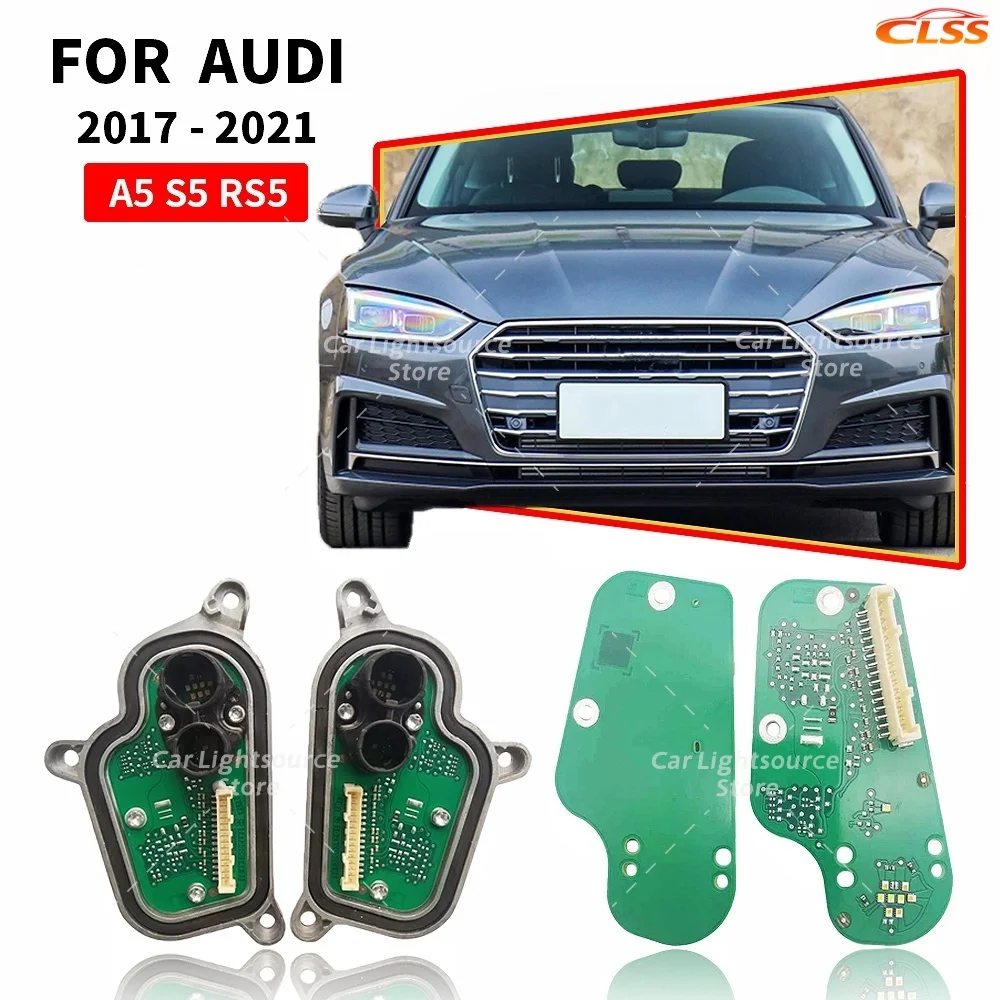 For 2017-2019 Audi A5 S5 RS5 Daytime Running Lights Module LED Headlight DRL Boards Light Source White 8W6998473A 8W6998474A