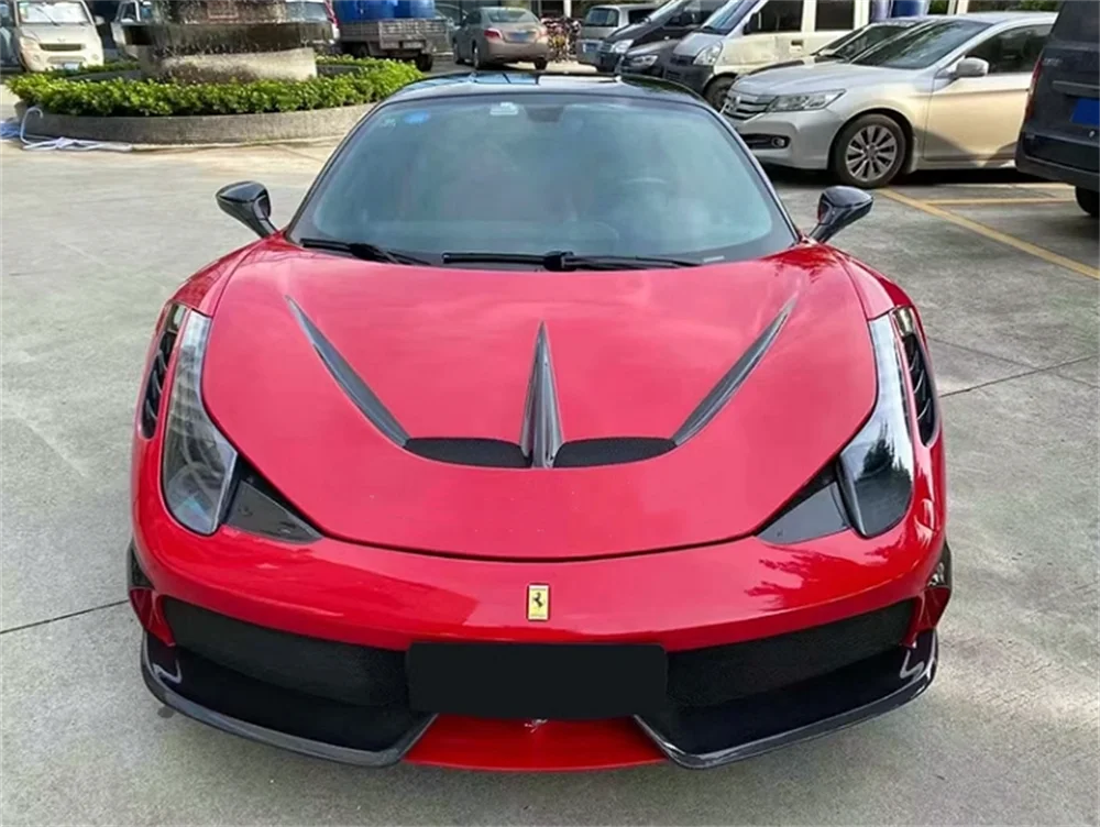 

Используется для Ferrari 458, модификация SP, комплект кузова переднего бампера из полууглеродного волокна
