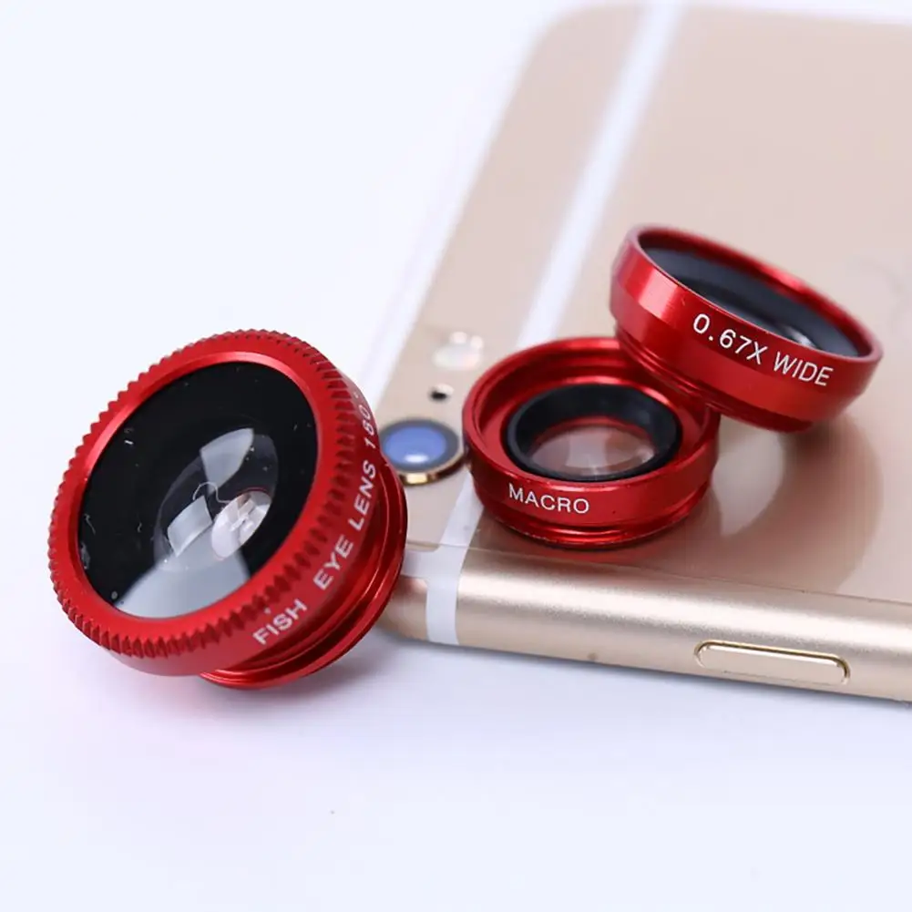 New Wide Angle Macro Fisheye Lens Camera Kits Mobile Phone Fish Eye Lenses With Clip 0 67x For Iphone All Cell Phones