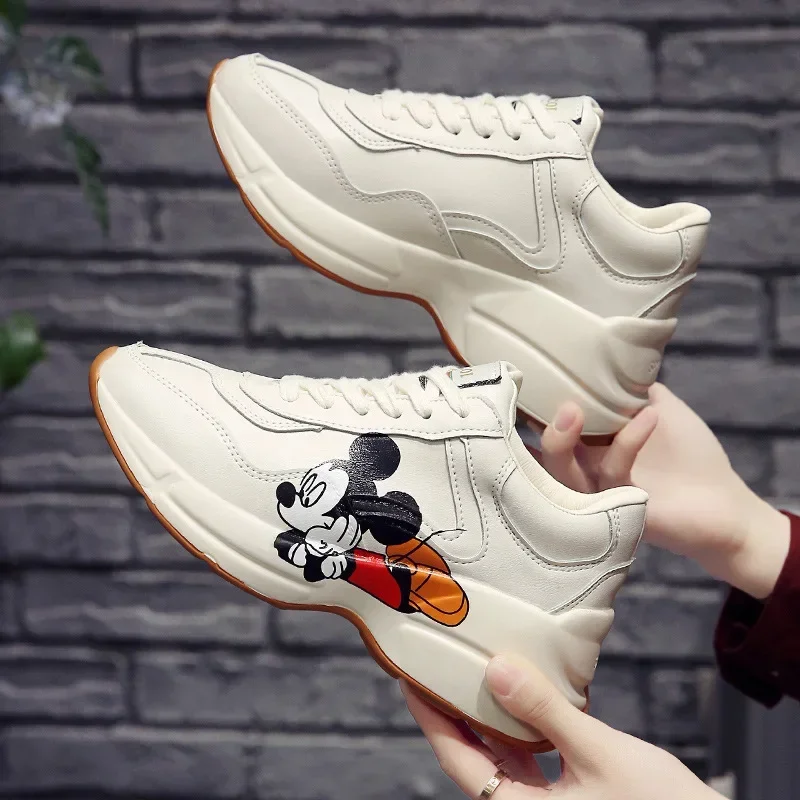 Disney cartoon Mickey daddy shoes girl new ins wild Mickey Mouse sports platform platform casual shoes