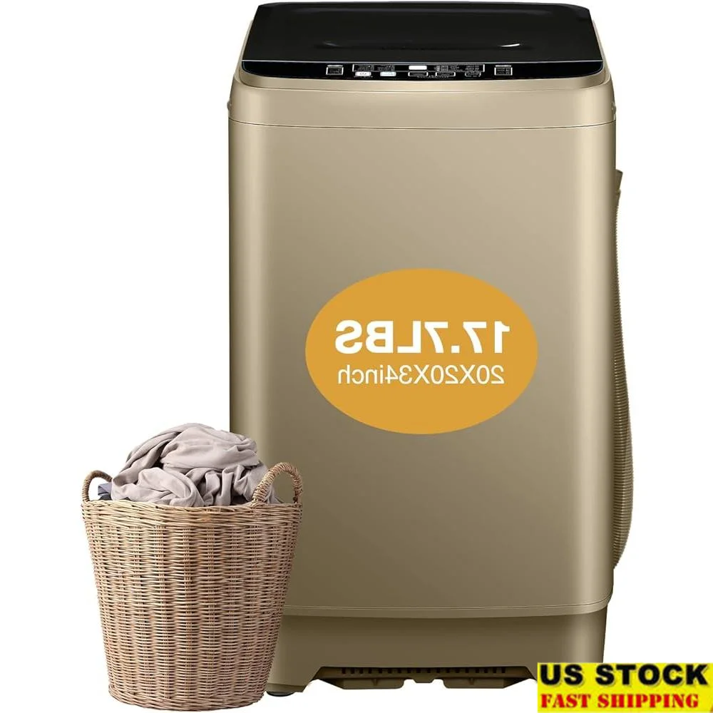 Full Automatic Washing Machine Portable Compact Washer with 10 Wash Programs 8 Water Levels Ideal Dorms Apartments RVs