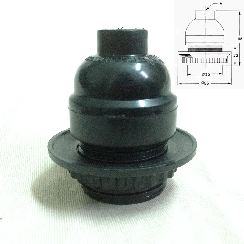 UL Bakelite Lamp Holder E26 Vintage Edison Spiral Bulb Base Zipper and Knob Switch Vintage Chandelier and Table Lamp Holder