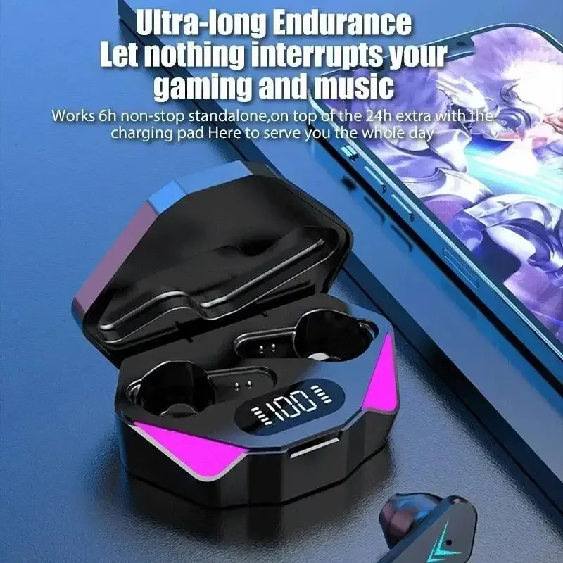 X15 TWS Wireless Earphone 5.3 Bluetooth Headphone 65ms Low Latency Earbud Esport Gaming Headset with Mic