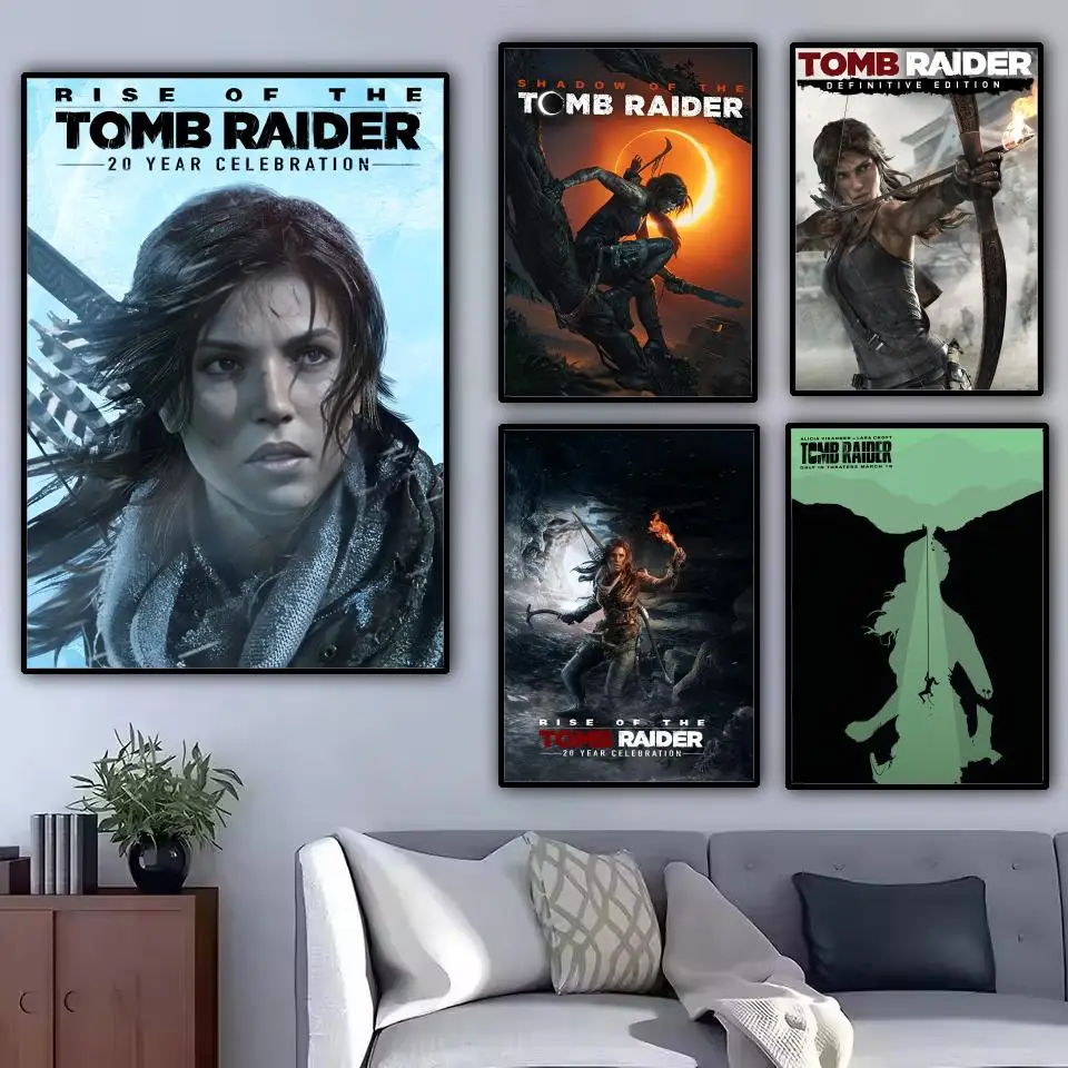 Game T-Tomb Raider Poster Modern and Elegant Wall Stickers for Home Decor Living Room Dormitory Wall Art