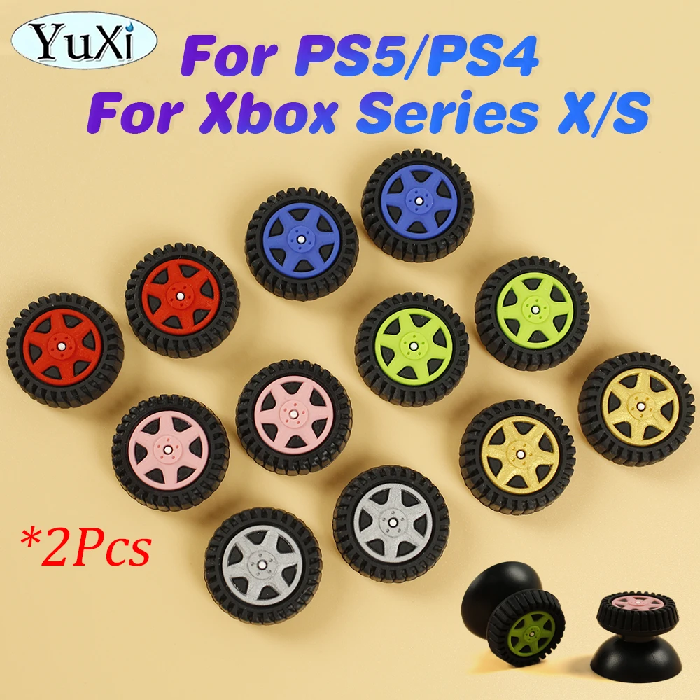 Thumbstick antideslizante de silicona para PS5, PS4, Xbox One, Series X S, 2 piezas