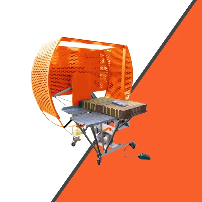 The automatic electric industrial strapping machine offers high productivity and energy saving, used for carton packaging