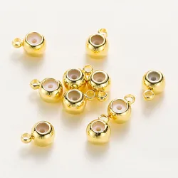 10Pcs 14K/18K Gold Color Plated Brass 3mm/4mm/5mm Positioning End Beads Chain Connector DIY Jewelry Making Supplies