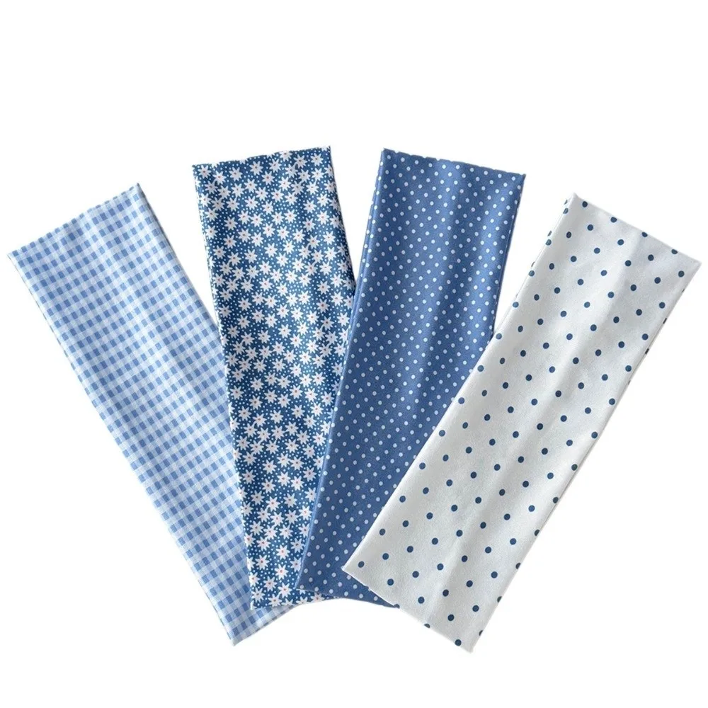 Retro Polka Dot Wide Headbands Elastic Sweat-absorbent Hairband Anti-slip Makeup Headband Hair Accessories