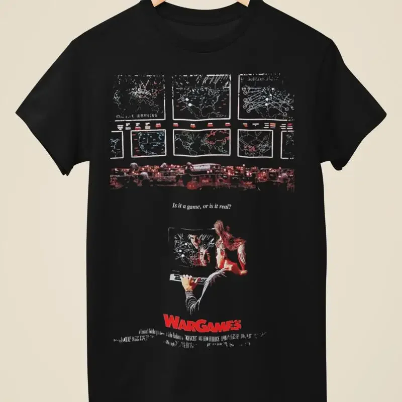 WarGames 1983 Movie Poster inspired Unisex Black T Shirt