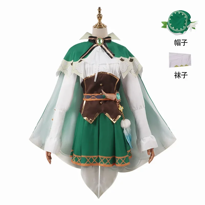 Impact Twenty Cosplay Costume Genshin Impac Costume Wig Full Set Mondstadt Wind God Game Uniform Halloween Costumes for Women