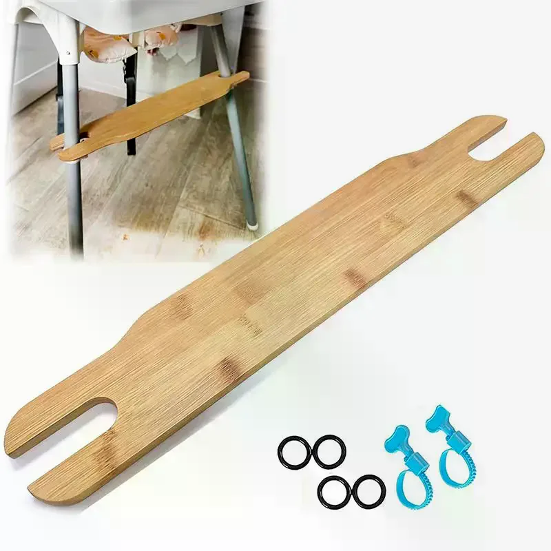 

High Chair Footrest Bamboo Infant Seat Foot Rest Non-slip Stable Baby Adjustable Highchair Kids Furniture Accessories