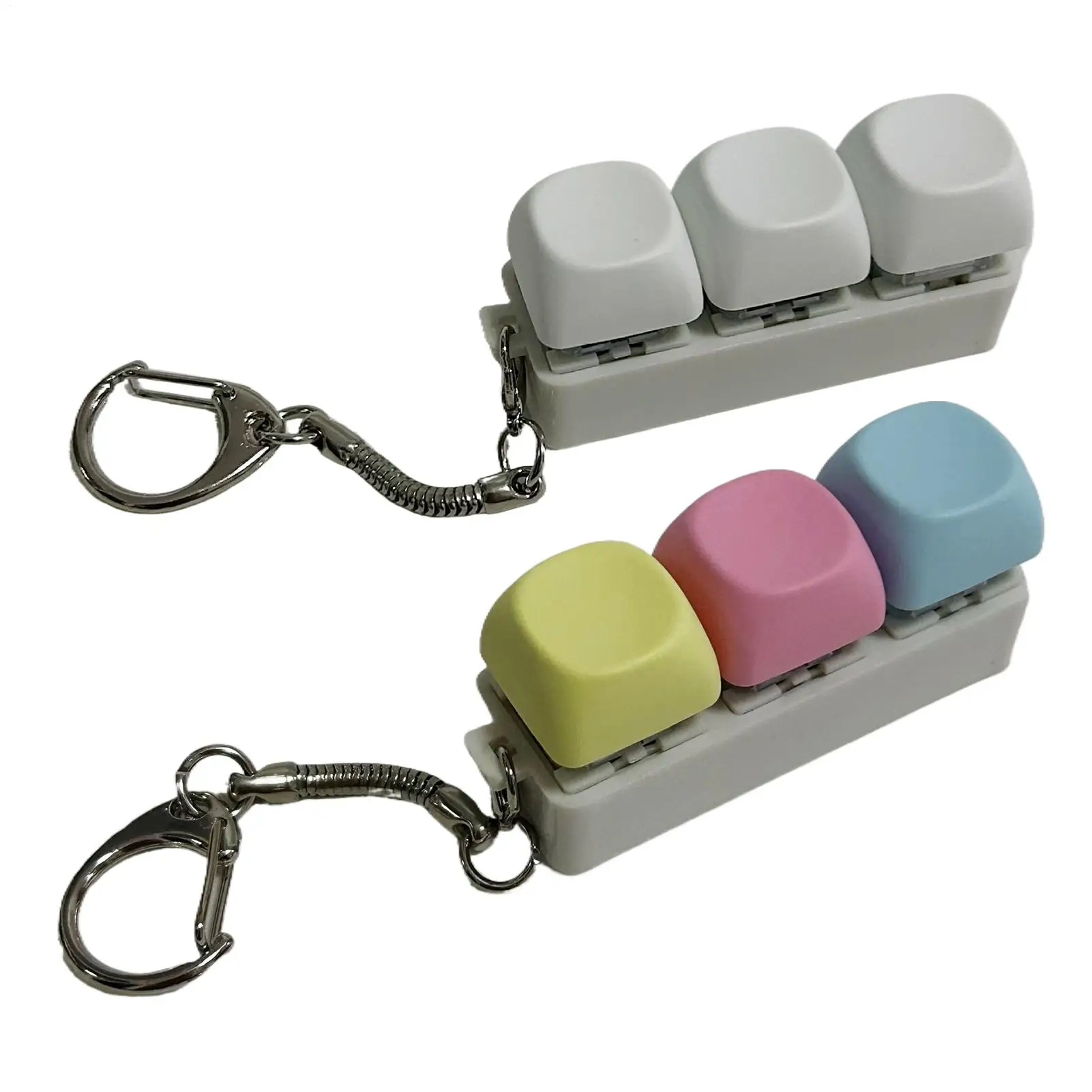 Keyboard clicker Keychain portable mechanical keyboard Keyring Handbag Backpack Wallet Pendant car key accessories