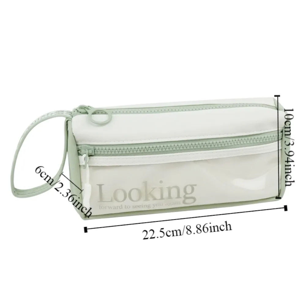3-Layer Transparent Pencil Case Lightweight Portable Storage Stationery Box Large Capacity Multifunctional Simple Stationery Bag