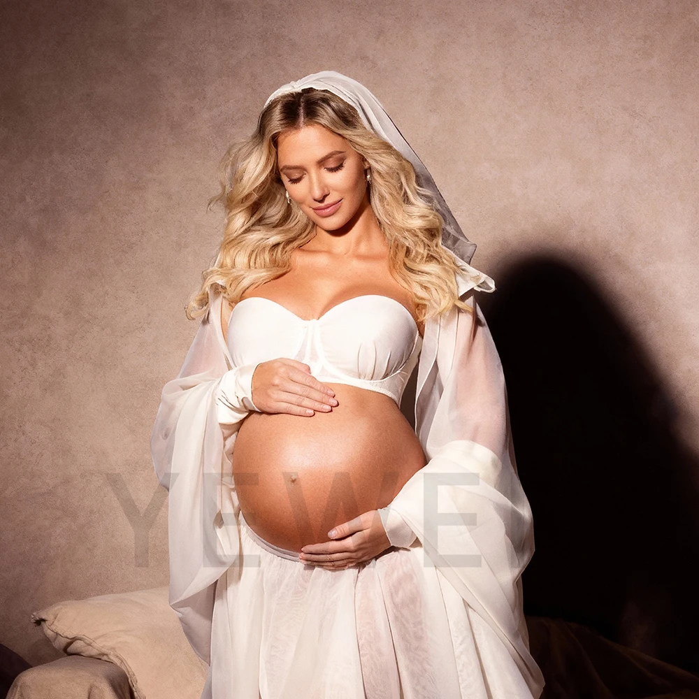 2 Piece Set Pregnancy Photoshoot Dress for Pregnant Women for Photo Shoot Baby Shower Dress for Photo Shoot vestido gestante