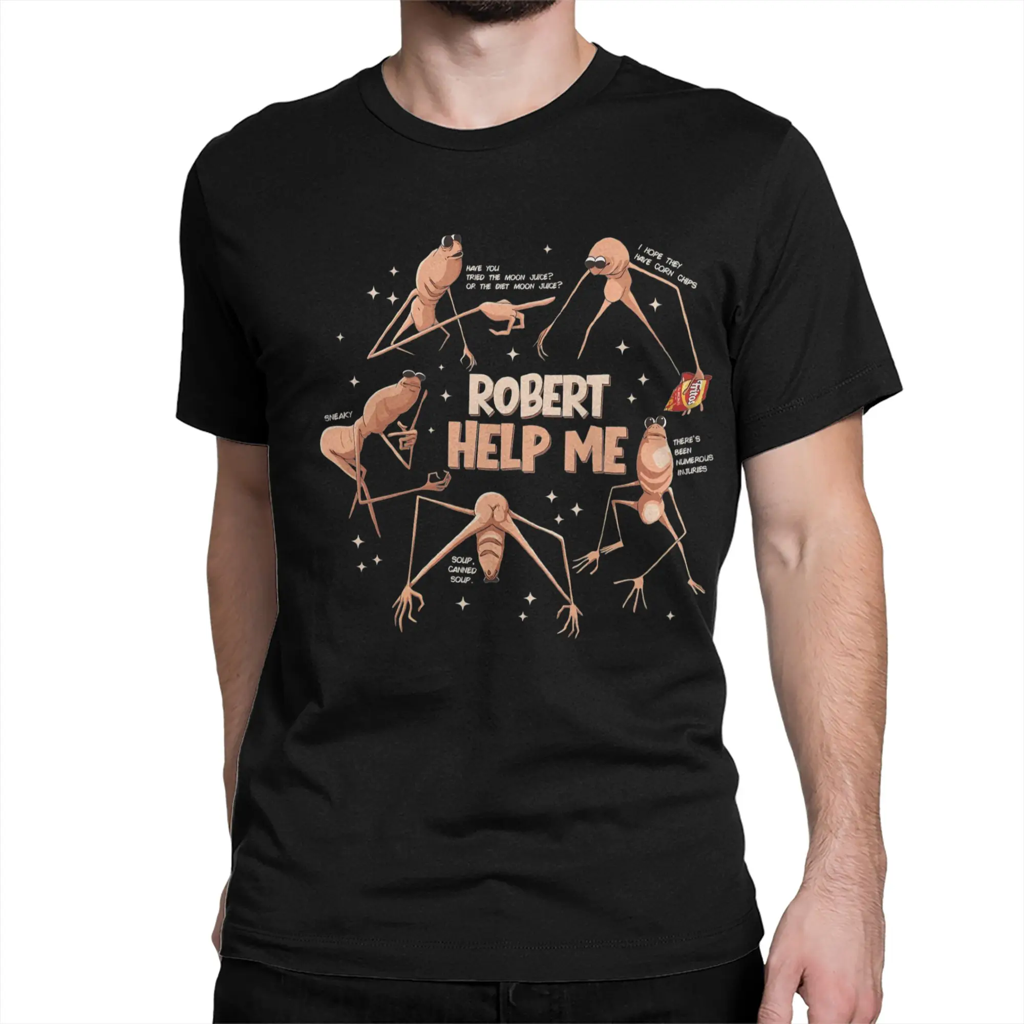 Men Women T-Shirt Robert Help Me Marcus Vintage Pure Cotton Tees Short Sleeve VRChat Legends T Shirt Crew Neck Clothing Gift