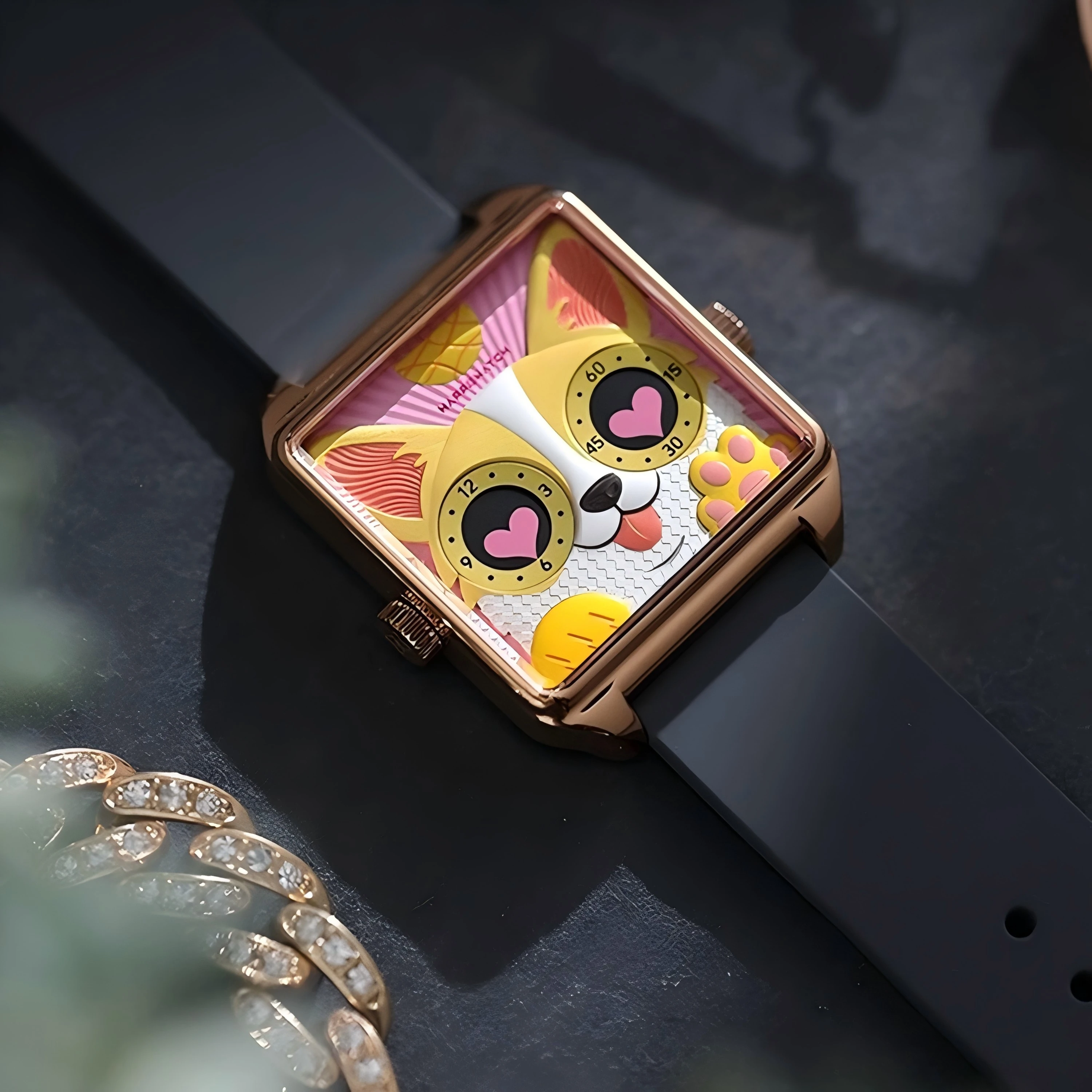 Happie Watch Women's and Men's Watch Couple Luxury Watch Waterproof Stainless Steel Luxury Ladies Man Wrist Watches