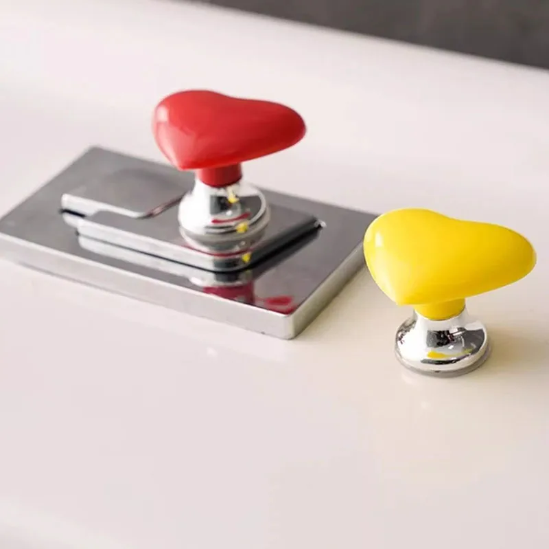 2Pcs Toilet Press Button Heart Shaped Press Tank Push Switch Toilet Decor Water Press Flush Button Tools Bathroom accessories