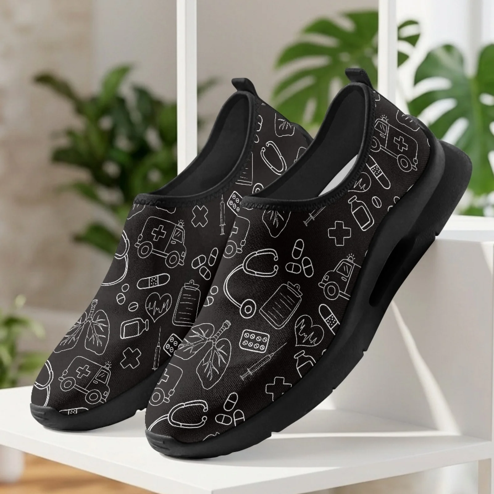 XIXIRIMIDO Women Slip-on Wide-toed Shoe Nurse Shoes Men's Sneakers and Casual Shoes Zapatillas de Mujer Soft Sport Healthcare view 3