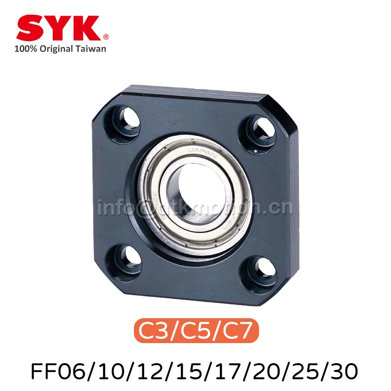 SYK Taiwan Support Unit Professional FF06 FF10 FK12 FF15 FF17 FF20 FF25 FF30 Supported-side C3 C7 Ground Ball Screw TBI HIWIN