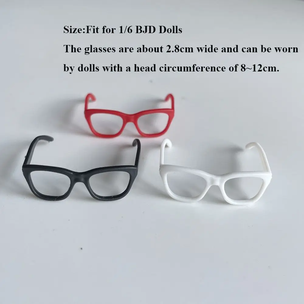 Ręcznie robione plastikowe okulary dla lalek 1/6, modne, wielokolorowe, codzienne pończochy, akcesoria DIY, mini dla lalek BJD 1/3 30/60 cm
