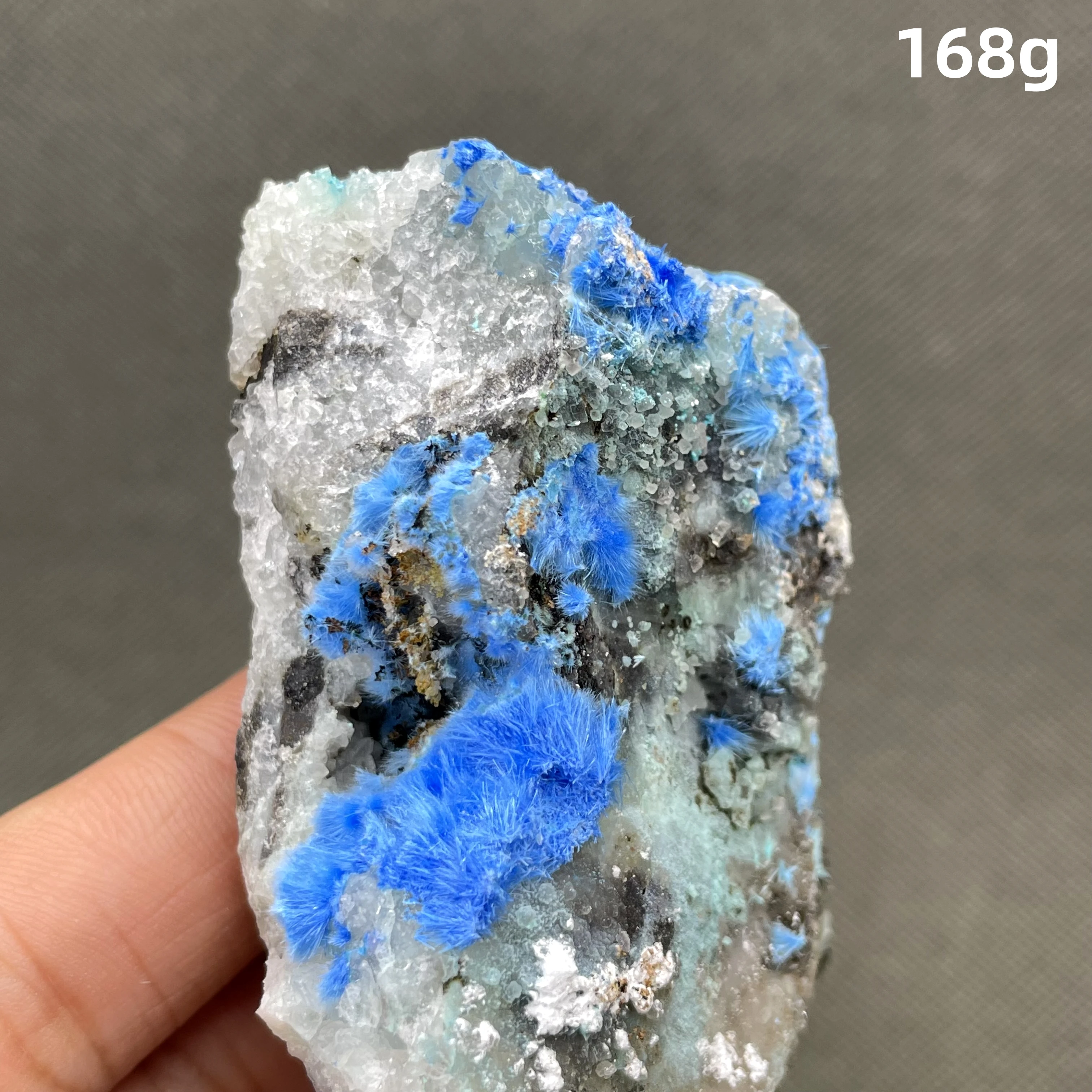 BEST! 100% Natural Cyanotrichite mineral specimens stones and crystals healing crystals from China