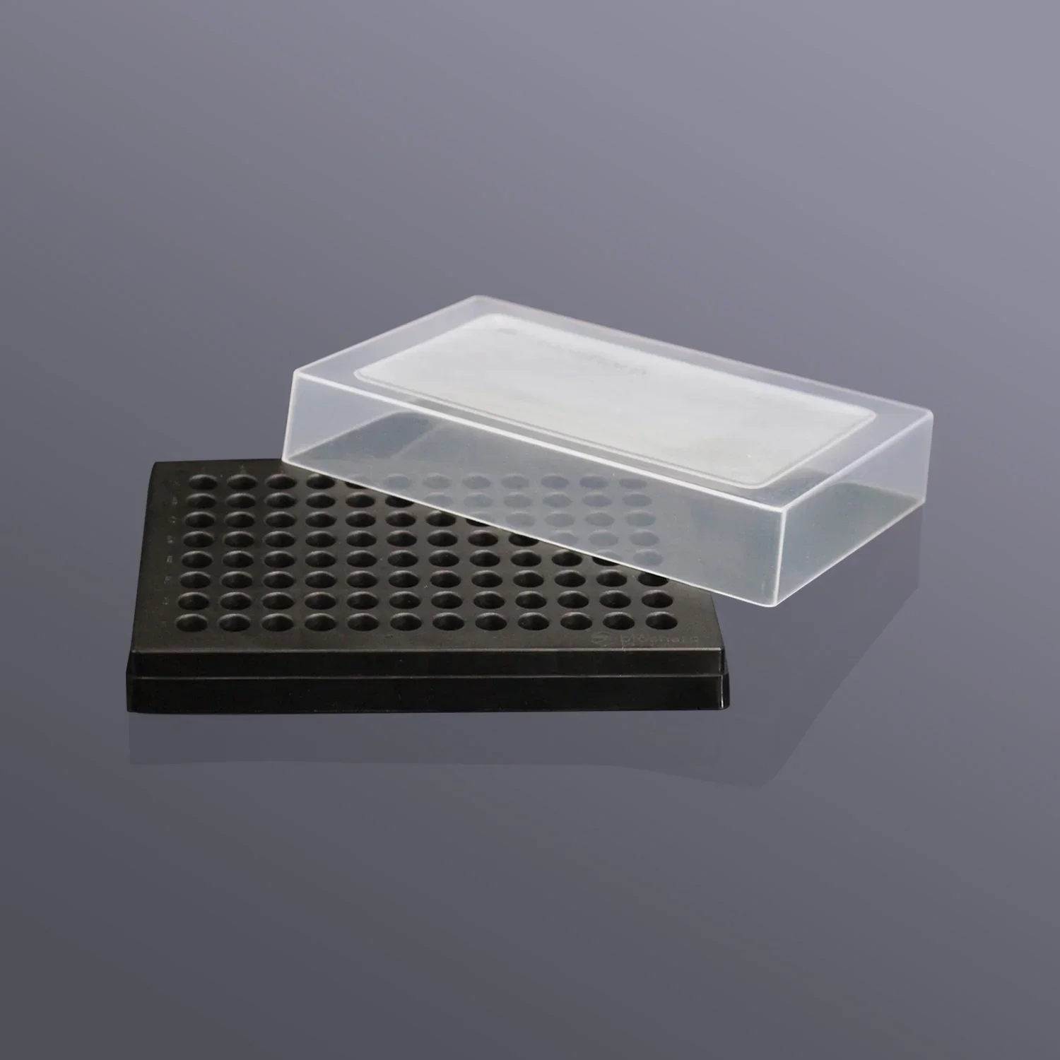 Biosharp 0.2ml Thin-walled Tube Cassette PCR Octet Cassette 96-well Blue, Black, Orange and Grey Storage Cassette with Lid