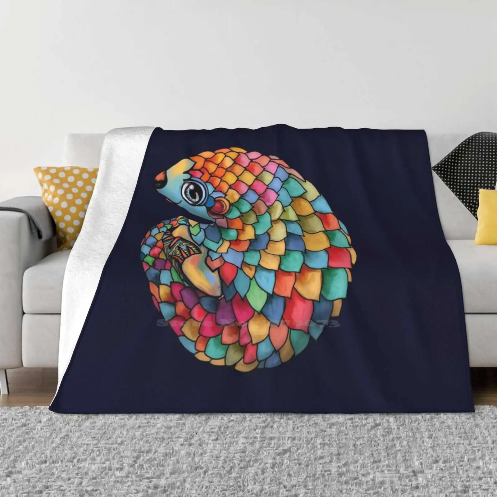 

Rainbow Pangolin Soft Warm Light Thin Blanket Pangolin Cap Pangolin Hat Pangolin Jigsaw Puzzle Pangolin Apron Blue Rainbow