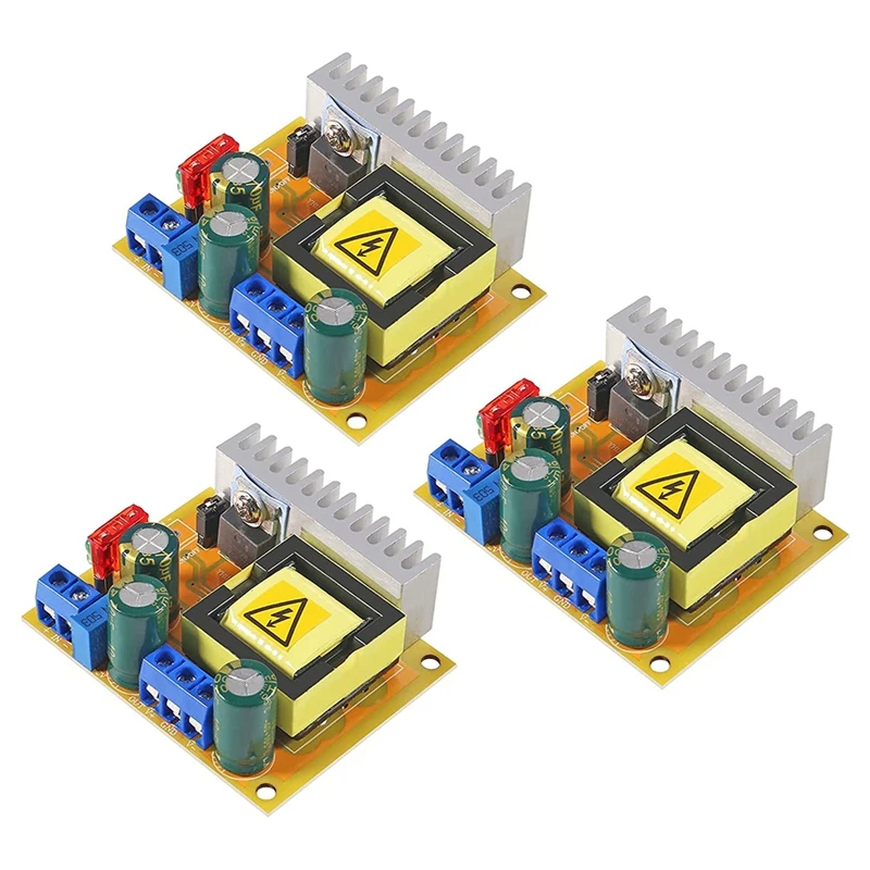 

3Pcs DC-DC High Voltage Boost Converter 8V-32V To ±45V-390V ZVS Step-Up Booster Module Capacitor Charging Power Module