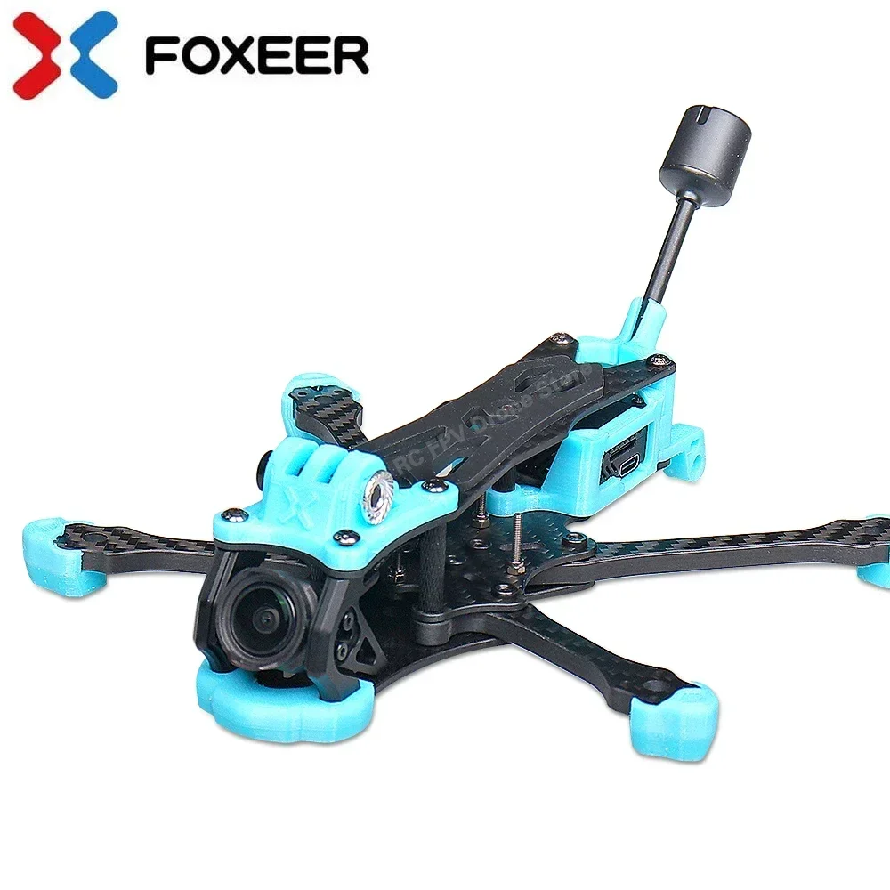 FOXEER MEGA-Cadre DC T700 Carbone avec Revêtement Soyeux pour Drone RC FPV, O3, Analogique, Vista, HDzero, Walksnail, 3.5 Pouces, 166mm, 4 Pouces, 192mm