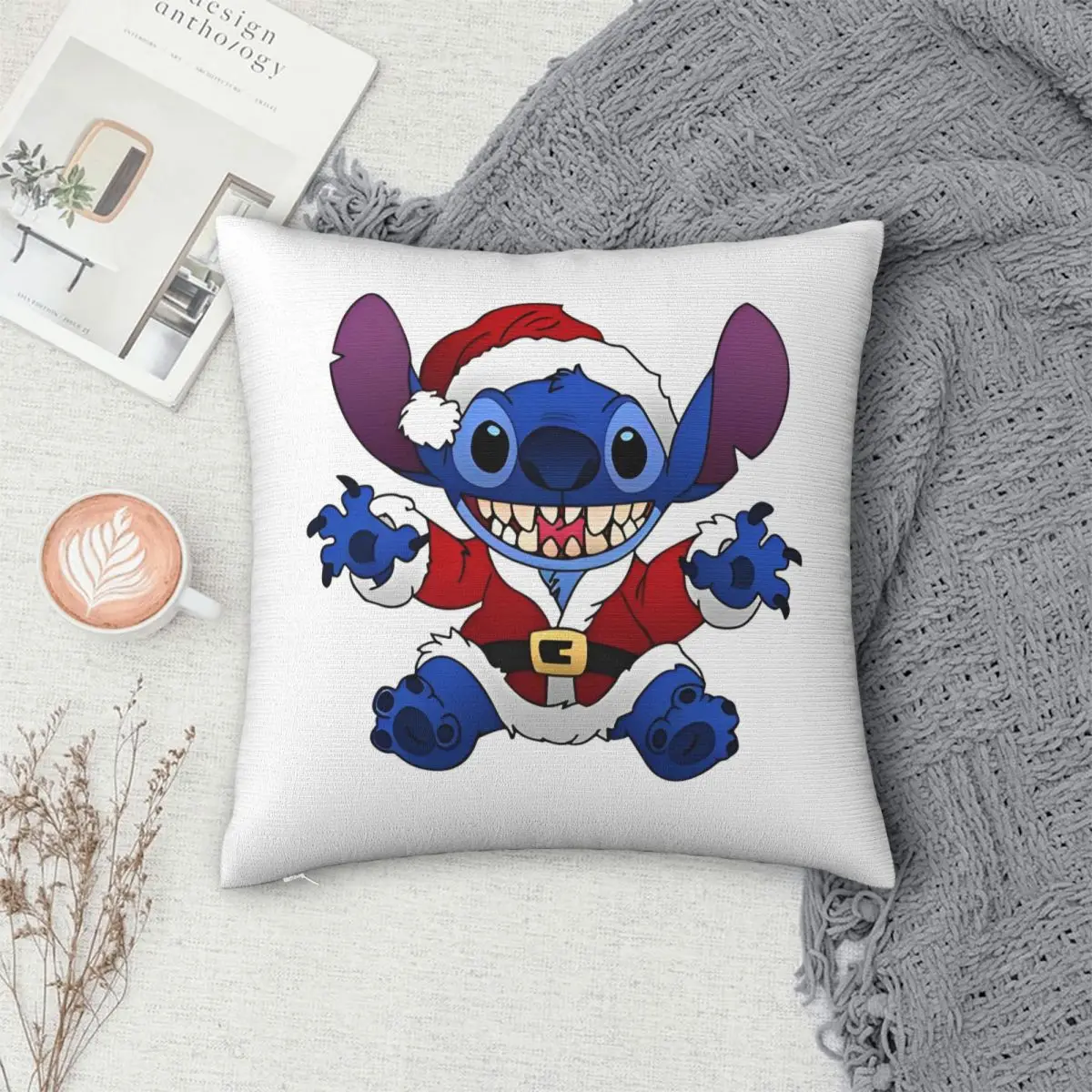 لطيف غرزة المخدة غطاء وسادة بوليستر هدية عيد ميلاد سعيد رمي كيس وسادة غطاء غرفة نوم مربع 45X45cm